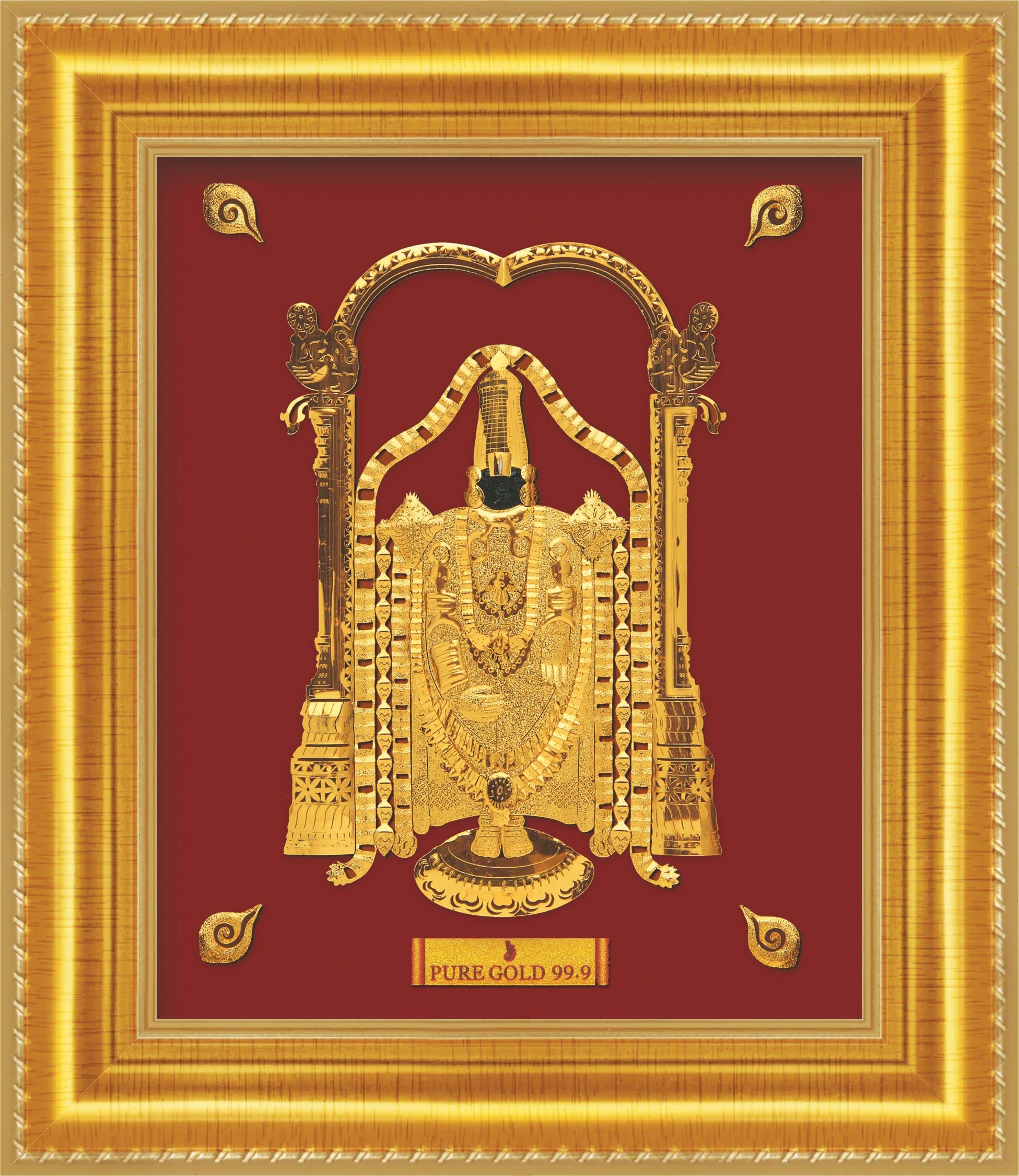 Prima Art A7 Balaji 24Karat Pure Gold Sheet Artwork : Amazon.in